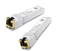 GIQITCK 2Pack 10GBASE-T SFP+ a RJ45 Transceiver, 10G Copper Módulo de Conector SFP+ to RJ45 para Cisco SFP-10G-T-S, Ubiquiti UF-RJ45-10G, Netgear, D-Link, Supermicro, TP-Link, Linksys, Hasta 30 Metros