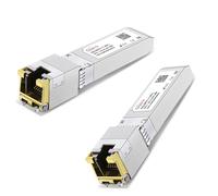 GIQITCK 2Pack Newest 10GBASE-T SFP+ a RJ45 Transceiver, 10G Copper Módulo SFP+ to RJ45 con Chip RTL8261N para Cisco SFP-10G-T-S, Ubiquiti UF-RJ45-10G, Netgear, D-Link, Supermicro, Linksys, hasta 30m