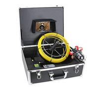GIQKDZNUO Cámara de Video para inspección de tuberías, Drenaje, alcantarillado, endoscopio Industrial, Compatible con grabación de Video DVR, cámara giratoria de 360 Grados