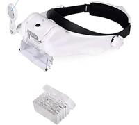GIQKDZNUO Lámpara de Aumento USB Recargable, binoculares montados en la Cabeza, Lupa con Diadema iluminada de 3 LED, Lupa para Lectura, Brazo Flexible de Cuello de Cisne, Ideal para Matrimonio.