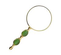 GIQKDZNUO Lupa de Mano HD, Lupa para Leer periódicos Antiguos, Espejo óptico de Vidrio, Verde, de 80 a 180 mm.