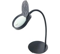 GIQKDZNUO Lupa de Pantalla Lupa de Escritorio Lámpara de Mesa con Lupa electrónica Plegable Mantenimiento Lectura Gran Aumento 5X Veces LED Regulable El Soporte se Puede Doblar libremente Lupa