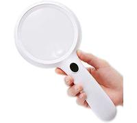 GIQKDZNUO Lupas, Lupas, Lupa de Mano con 14 Luces LED, Lupa Extragrande, Aumento de 30X a 60X: Lupa iluminada para Personas Mayores, visión Reducida, Pasatiempos y Manualidades.