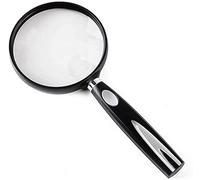 GIQKDZNUO Lupas, Lupas, Lupa de Mano Readimagnifier de 6 Pulgadas, Lente de Vidrio óptico de Alta definición de 100 mm, Ideal para Estudiantes Mayores y para Leer periódicos.