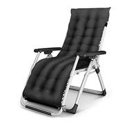 GIQKDZNUO Silla reclinable Plegable de Gravedad Cero, Ajustable, Plegable y fácil de Transportar, Multifuncional, con Almohadilla de algodón extraíble y reposacabezas.