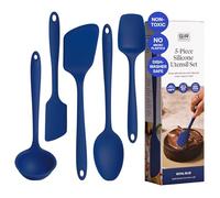 GIR Juego de utensilios de cocina de silicona de 5 piezas, utensilios de cocina no tóxicos para cocinar y hornear, resistentes al calor, grado alimenticio, espátula de goma apta para lavavajillas