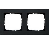 Gira 021209 - Marco embellecedor 2f E2, color negro mate