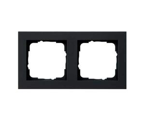 Gira 021209 - Marco embellecedor 2f E2, color negro mate