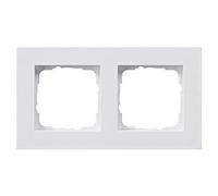 'Gira 0212225 Marcos para interruptores E2 de 2 Plano, Color Blanco Mate
