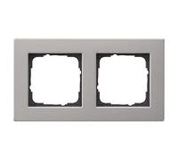 'Gira 0212335 Marcos para interruptores E2 de 2 Plano, Acero Inoxidable