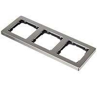 'Gira 021333 Marcos para interruptores E2 de 3, Acero Inoxidable