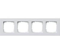 GIRA 0214225 Marco de Cubierta E2 de 4 Capas, Plano, Blanco Puro Mate