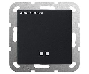 GIRA 2366005 Bewegungsmelder-Sensor, Sensotec mit Fernbedienung, System 55, Schwarz Matt