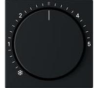 Gira 2702005 - Cubierta para regulador de temperatura ambiente con luz de control, color negro mate