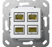 Gira 4 Puertos Cat 6A RJ45 Toma Modular Unidad Base 10GB - 569903
