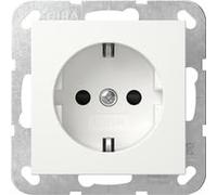 GIRA 418327 Enchufe Schuko 16 A 250 V ~ con obturador, sistema 55, blanco puro mate