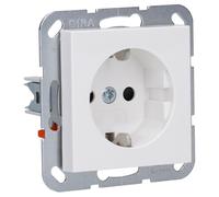 Gira 445303 - Toma de corriente Schuko con obturador, sistema de protección táctil, color blanco brillante