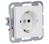 Gira 445303 - Toma de corriente Schuko con obturador, sistema de protección táctil, color blanco brillante