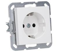 Gira 445327 - Toma de corriente con sistema de protección contra contactos (55), color blanco