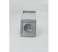 GIRA 445465 - Enchufe de aluminio con tapa abatible IP44