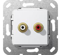 Gira Audio Rca Conexión Soldada Base Inserto Blanco - 563203