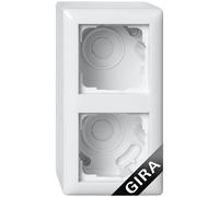 GIRA Carcasa AP 2f + marco estándar 55 Reinw 106203