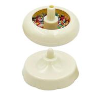 Gira Cuentas - Mini Gira Joyas 6,9 x 6,9 x 6,1 cm, Herramienta para enhebrar Durable de ABS con Diseño Ergonómico | Eficiente Rueda para enhebrar cuentas para la realización artesanal de b