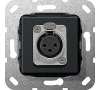 Gira D-Series Toma XLR Elemento Base Negro Mate - 566710