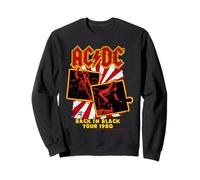 Gira de AC/DC Back In Black 1980 Retro Rock Sudadera