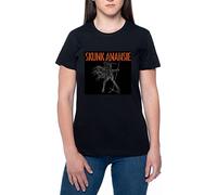 Gira De La Banda De Música Skunk Anansie Mujeres Camiseta De Manga Corta Negro Cuello Redondo Women T-Shirt Black Round Neck