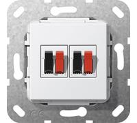 Gira Doble Conexión De Altavoz Base Inserto Blanco Puro - 569303