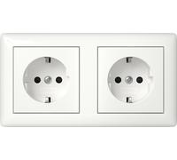 Gira Estándar 55 Toma Doble 16A 250V Seguridad Plus - 478603