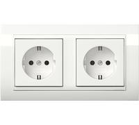 Gira Estándar 55 Toma SCHUKO Doble Con Marco Blanco Puro - 4921023