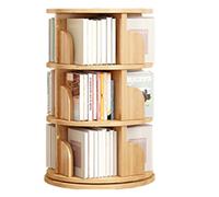 Gira la librería, Estantería de Madera Maciza 3/4/5/6 estantes, estantería giratoria Multifuncional, for el hogar, la Sala Estar, Adecuada for Oficina en casa y Escuela(98 * 39cm)