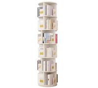 Gira la librería, Estantería giratoria China Estante de Varios Niveles for Suelo Base Engrosada Soporte Carga Estable Adecuado for Sala Estar Aula Oficina(White)