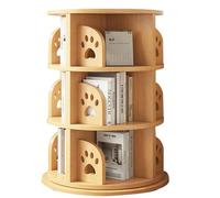 Gira la librería, Estantería giratoria Creativa de Varios Niveles Madera Maciza, Estante disposición, Pulido Suave for Evitar Golpes(102 * 52cm)