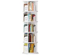 Gira la librería, Estantería giratoria Creativa for artículos del hogar Fácil de Usar No daña Nada Mucho Espacio Almacenamiento(White,159 * 51cm)