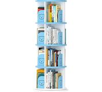 Gira la librería, Estantería giratoria Creativa for artículos del hogar Fácil de Usar No daña Nada Mucho Espacio Almacenamiento(Blue,128 * 51cm)