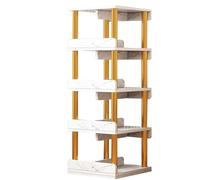 Gira la librería, Estantería giratoria de 5 estantes, Lujo, Ligera y con múltiples Niveles(Gold,Revolve)