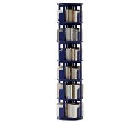 Gira la librería, Estantería giratoria de Varios Niveles Estante Almacenamiento Sencillo for Sala Estar Amplia Capacidad Fuerte Carga(Blue,193 * 45 cm)