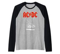 Gira Mundial Fly On The Wall de AC/DC, 1985, White Lineart Camiseta Manga Raglan