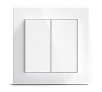 GIRA + Senic Interruptor Inteligente Friends of Hue | Interruptor Inalámbrico con Regulador de Luz para Bombillas Inteligentes Philips Hue | Sin Batería y Sin Carga | Blanco Brillante