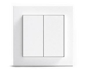 GIRA + Senic Interruptor Inteligente Friends of Hue | Interruptor Inalámbrico Homekit con Regulador de Luz para Bombillas Inteligentes Philips Hue | Sin Batería y Sin Carga | Blanco