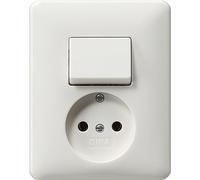 Gira Sistema de interruptores combinados de caja de enchufe 55 blanco puro - 047603