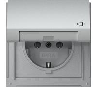 Gira TX44 IP44 Enchufe De Aluminio Con Tapa A Bisagra - 445465