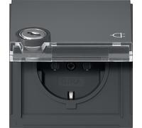 Gira TX44 Toma SCHUKO Exterior Bloqueable Con Espacio Para Etiqueta - 446767