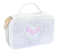 Girabrilla Estuche Tweed 3 Compartimentos Blanco, Color, 19088