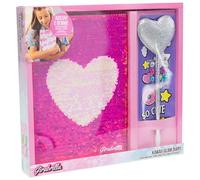 Girabrilla Kawaii Glam Diary - Heart - 1 Diario con corazón Revestido de Lentejuelas Reversibles, con Gemas, Pegatinas Adhesivas, 1 bolígrafo