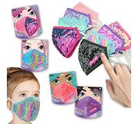 GIRABRILLA Nice Group Mascarilla de Moda, con Lentejuelas Brillantes, elásticos Ajustables