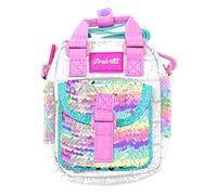 Girabrilla Nice Group Puffer Bolso de Hombro para Niña, en Lentejuelas Reversibles, Color Rainbow